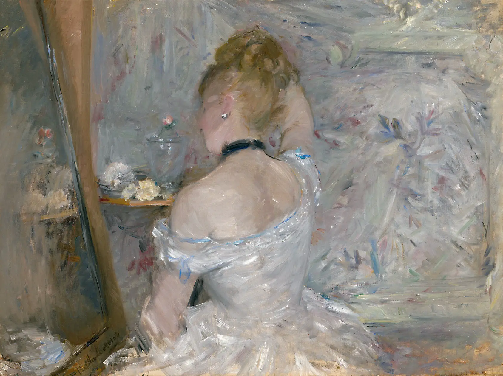Woman at her Toilette in Detail Berthe Morisot
